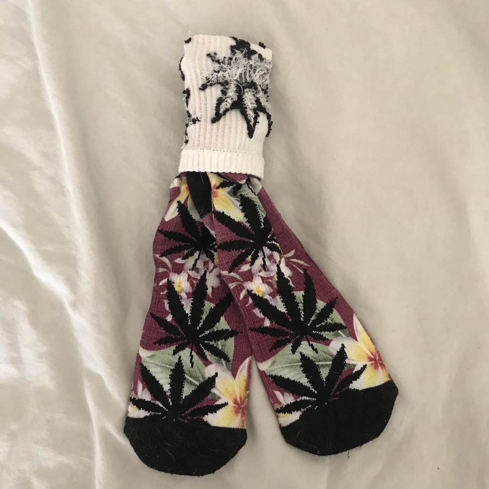 Purple weed socks